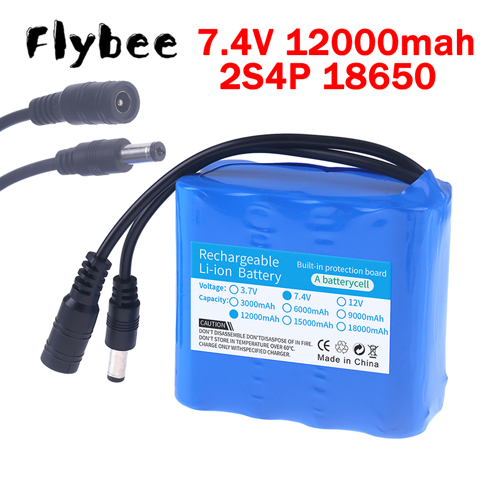 Rc Hobby Boat - 2S4P 18650 Lithium Battery 7.4V 12000mAh