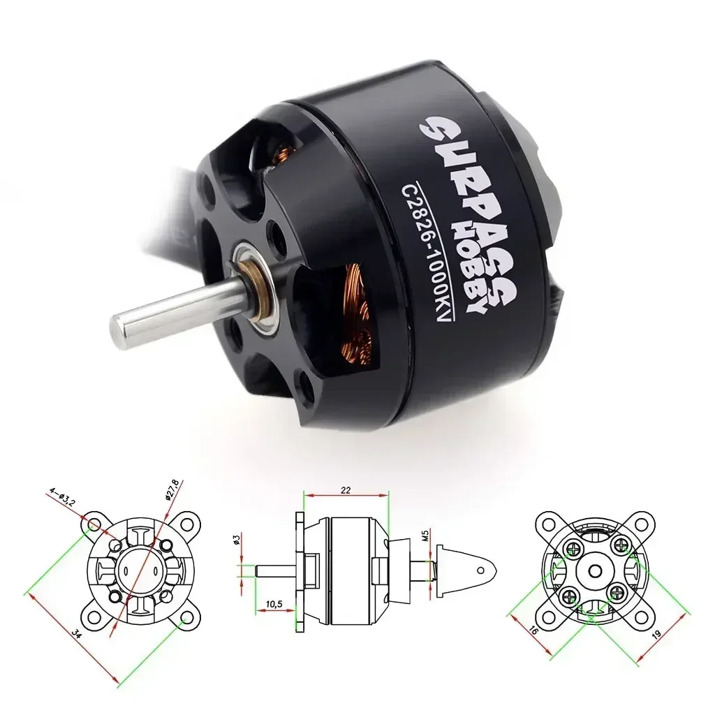 Surpass Hobby 2826 1000KV 1350 - Rc Hobby Motor のレビューと価格