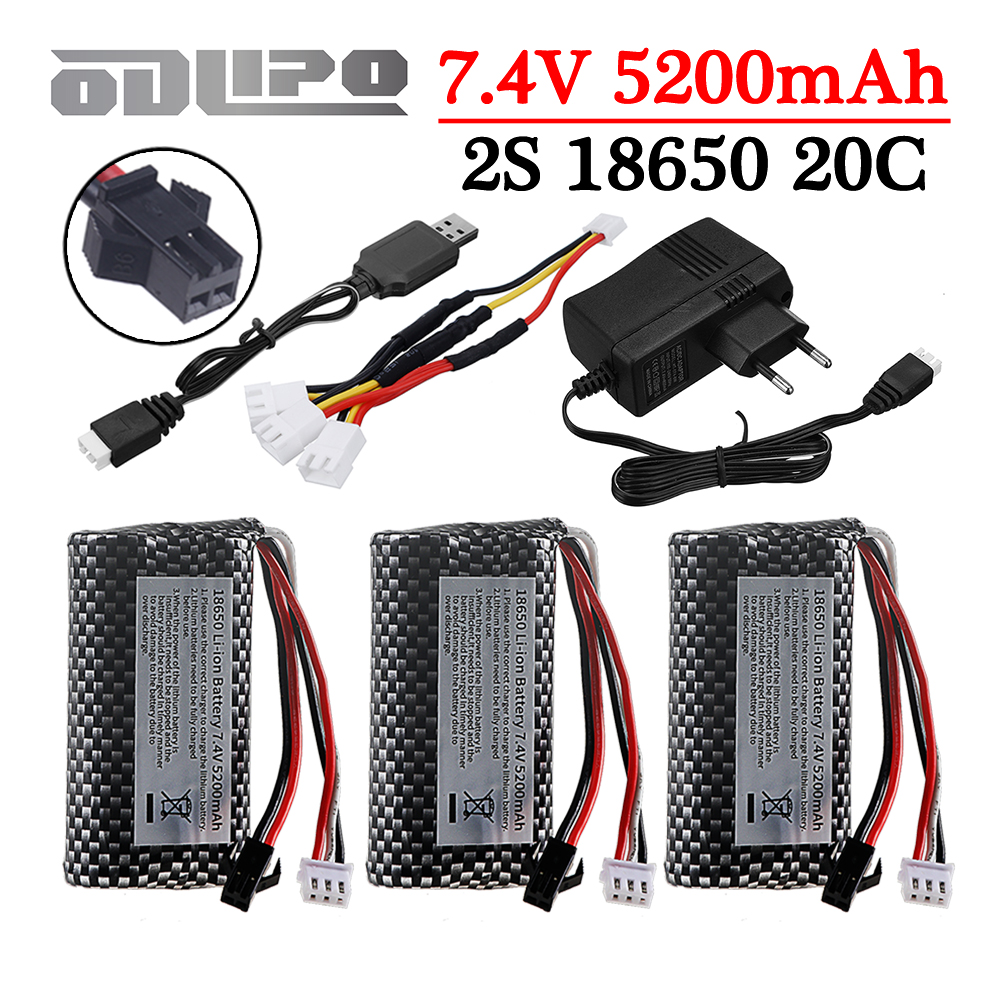 18650 7.4V 5200mAh Li-ion batt - Rc Hobby Boat のレビューと価格