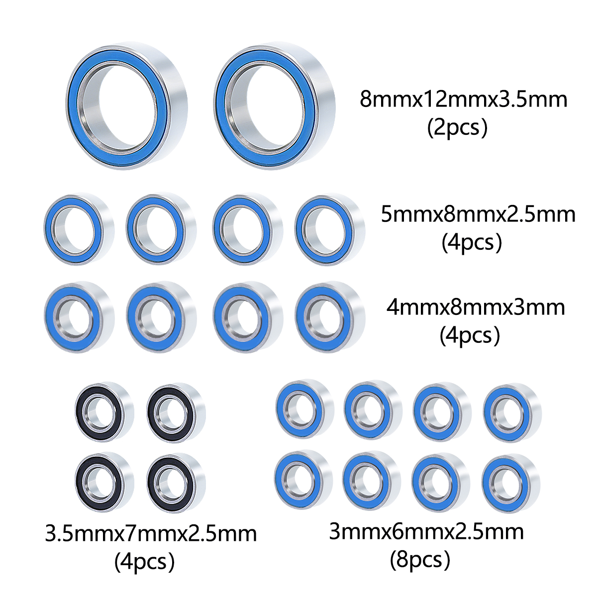 22Pcs Wheel Hub Axle Sealed Be - Rc Hobby Warehouse のレビューと価格