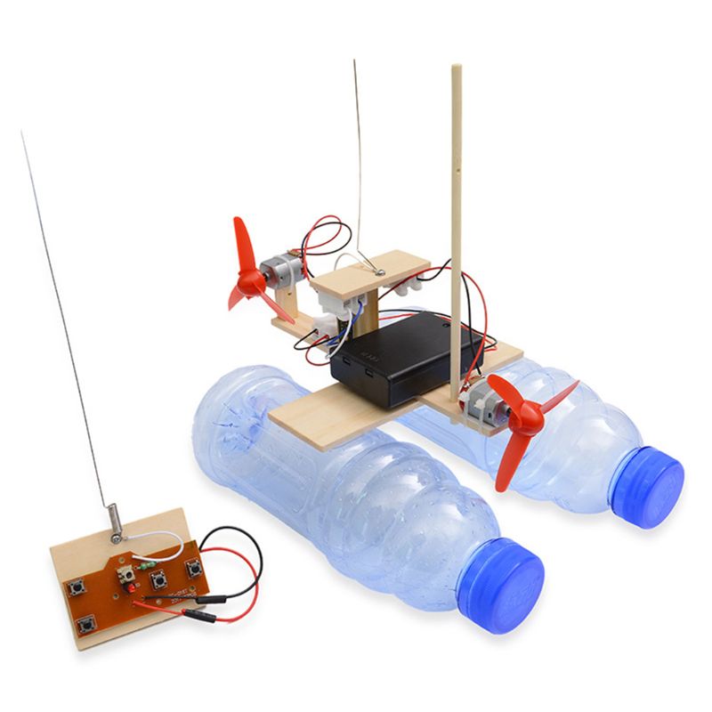 Wooden RC Boat Kid Toys Assemb - Rc Hobby Boat のレビューと価格