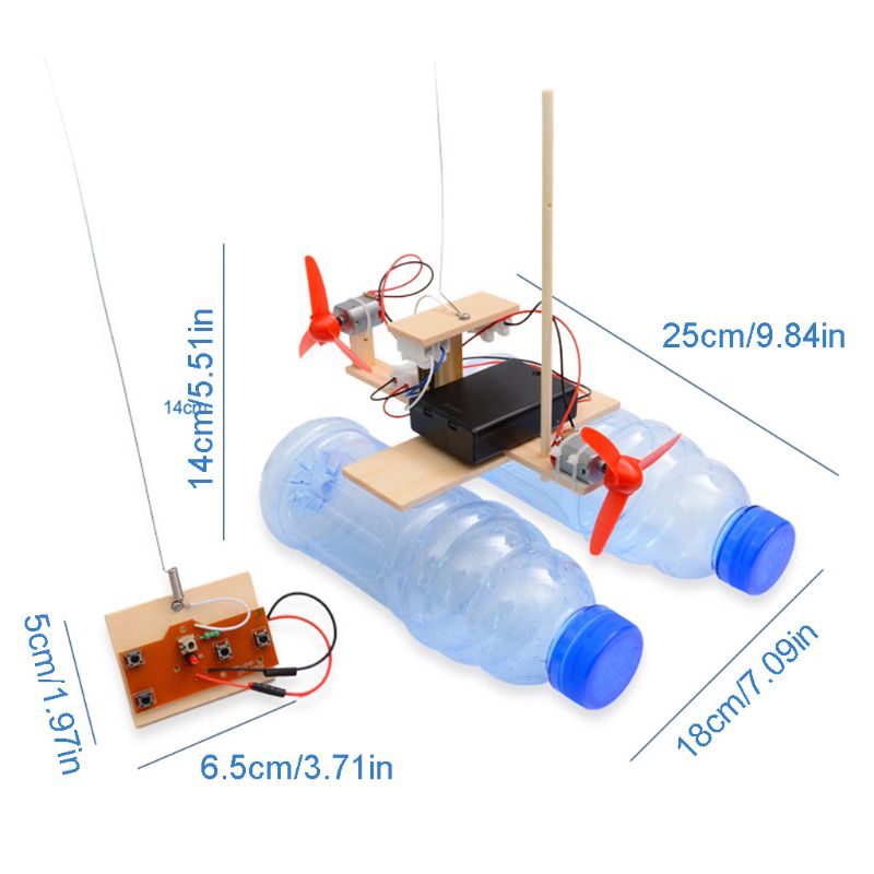 Wooden RC Boat Kid Toys Assemb - Rc Hobby Boat のレビューと価格