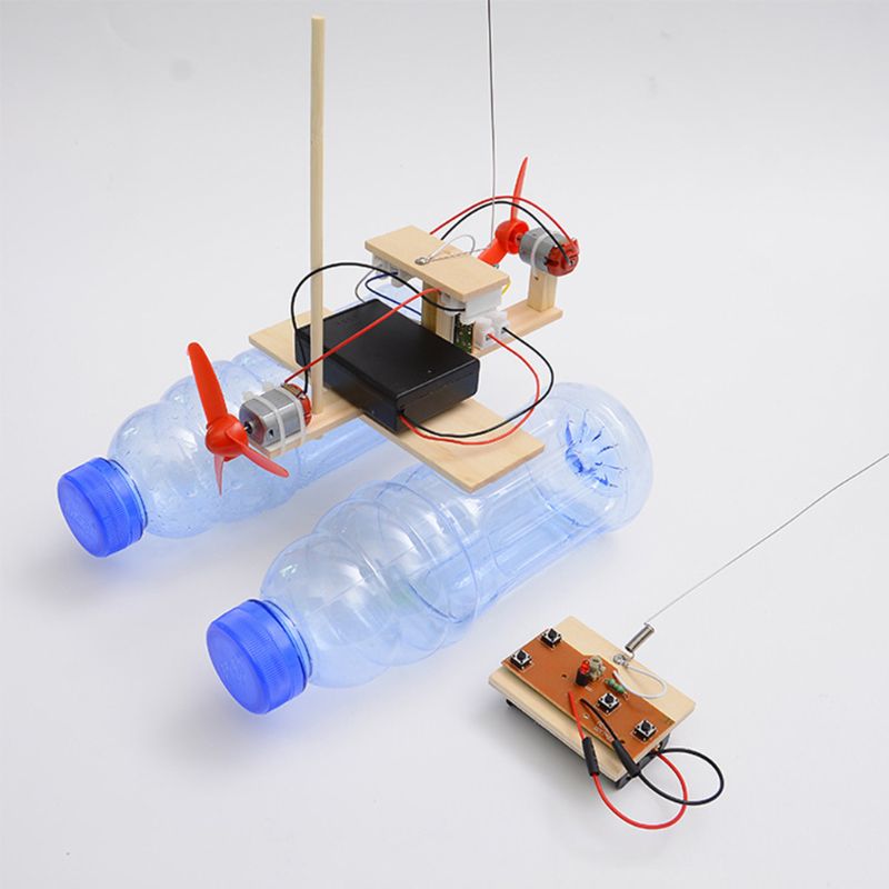 Wooden RC Boat Kid Toys Assemb - Rc Hobby Boat のレビューと価格